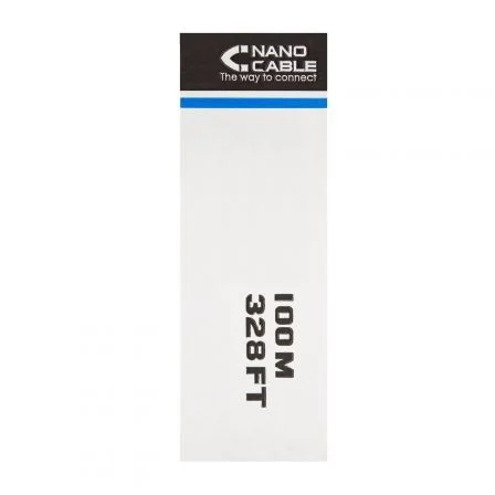 Nano Cable Bobina de Cable de Red RJ45 UTP Cat.5e 10.20.0302-FLEX, 100 Metros Gris, Flexible, AWG24, Cumple Normativas